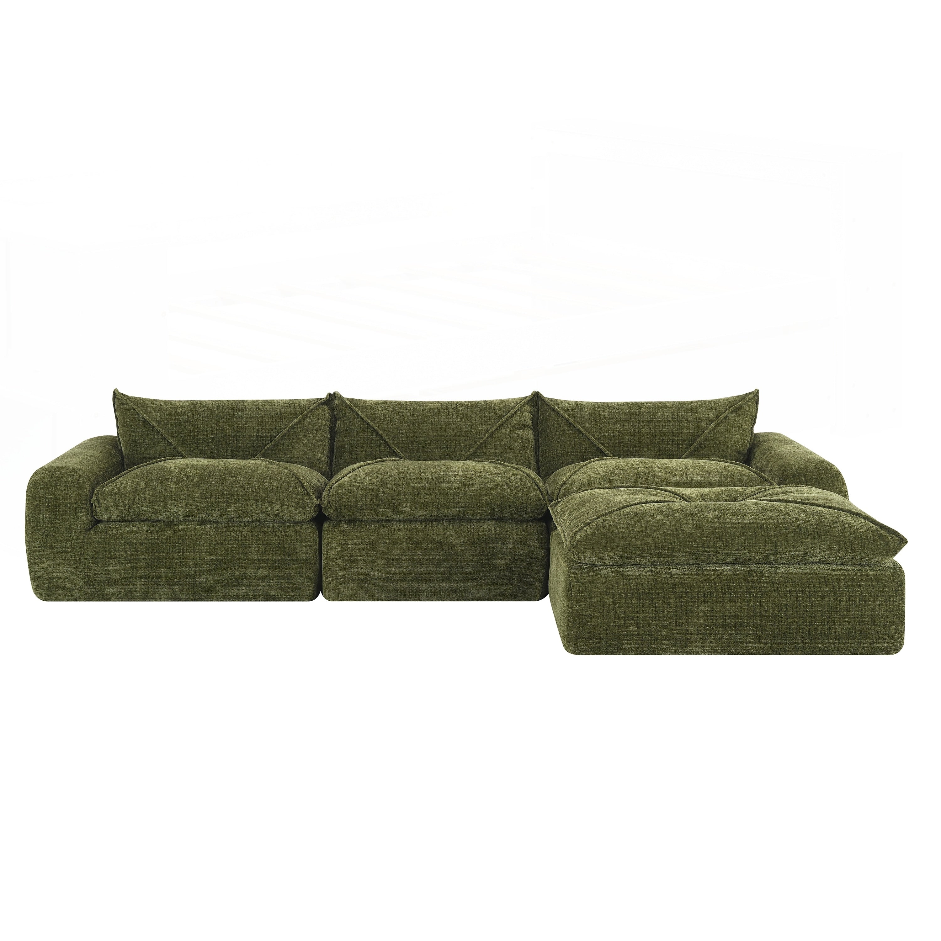116 Inch Fully Compressed Sofa with High Density Foam