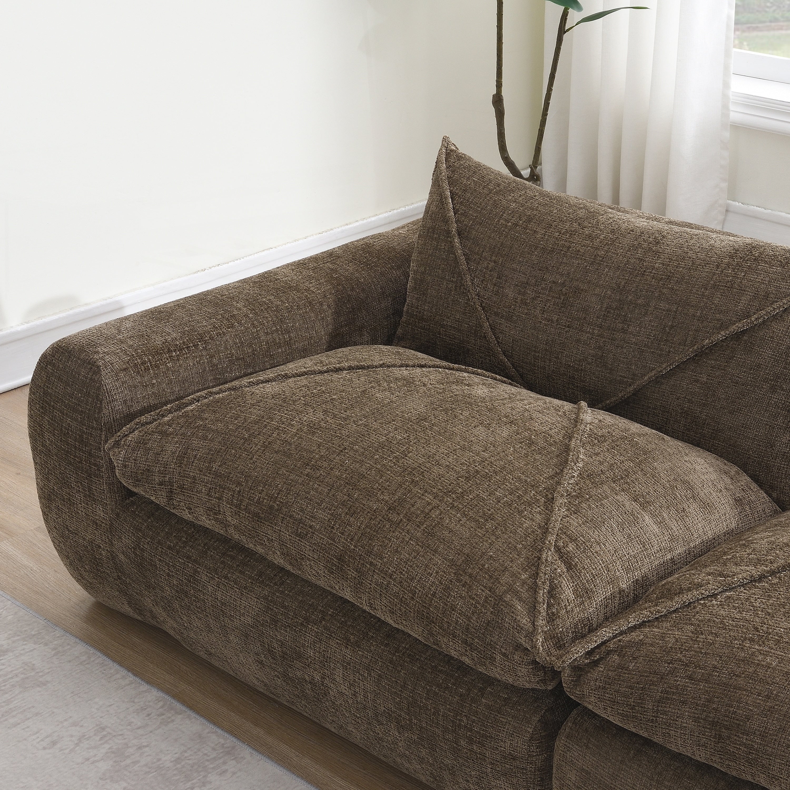 116 Inch Fully Compressed Sofa with High Density Foam