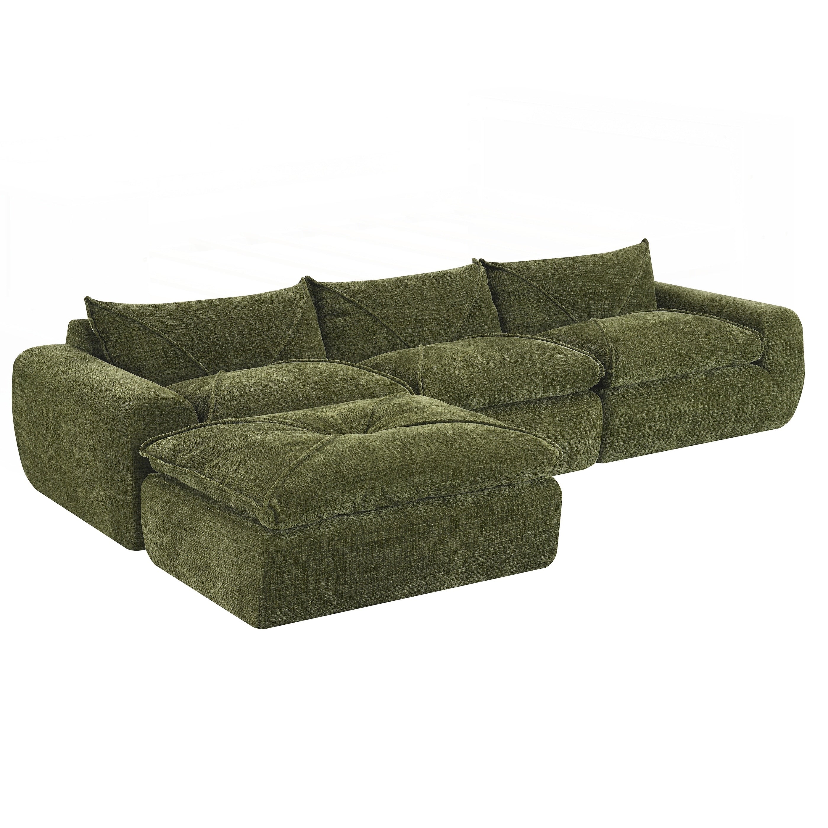116 Inch Fully Compressed Sofa with High Density Foam
