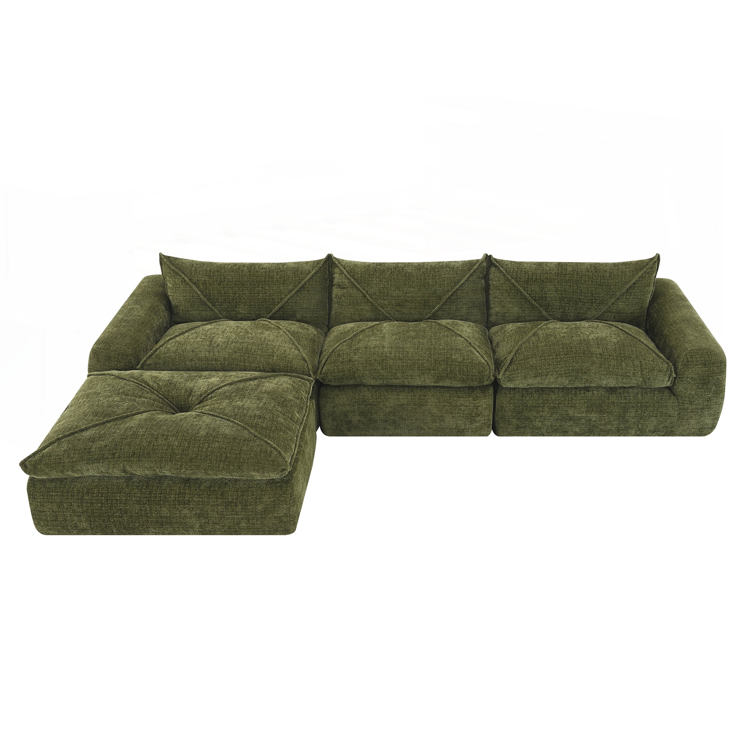 116 Inch Fully Compressed Sofa with High Density Foam