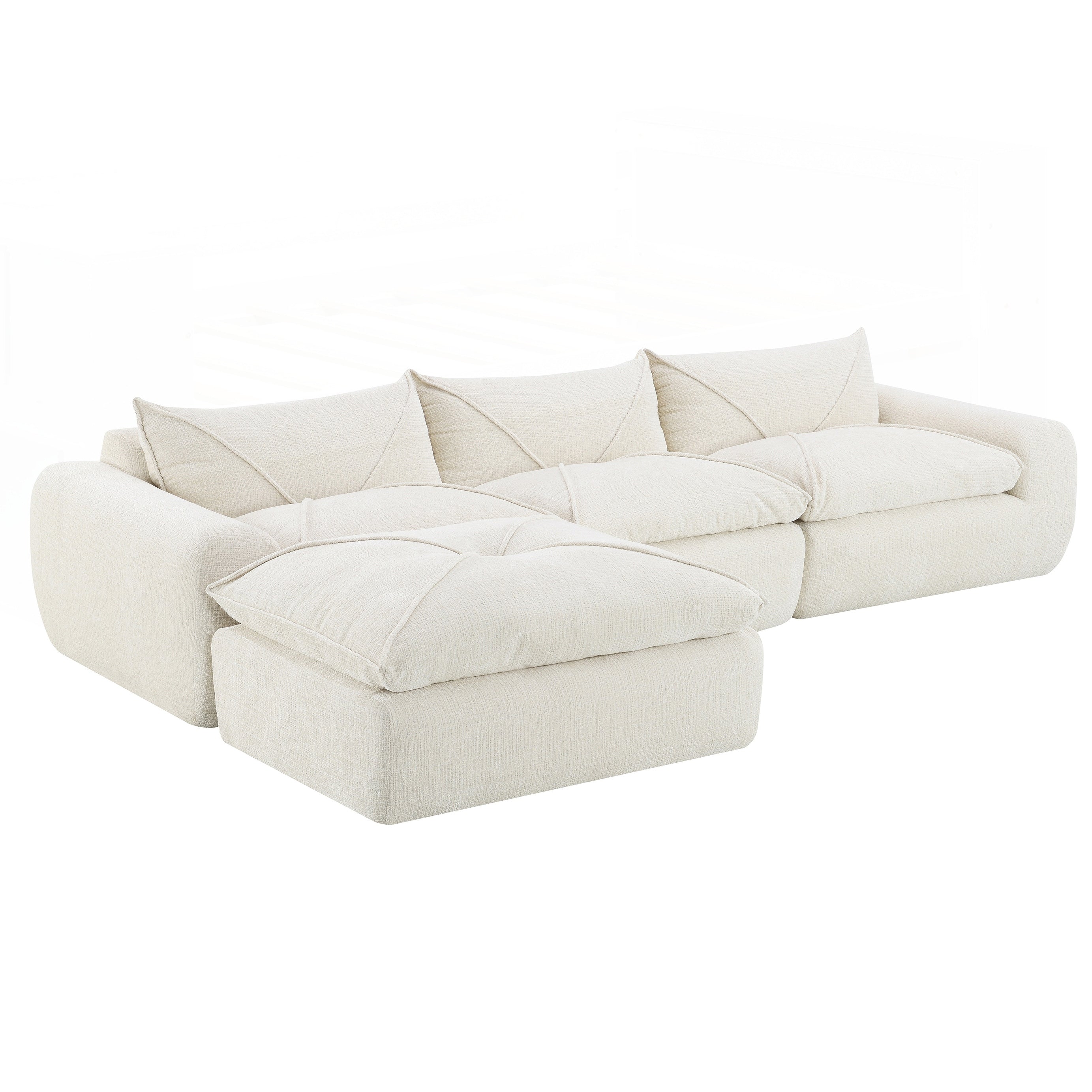 116 Inch Fully Compressed Sofa with High Density Foam
