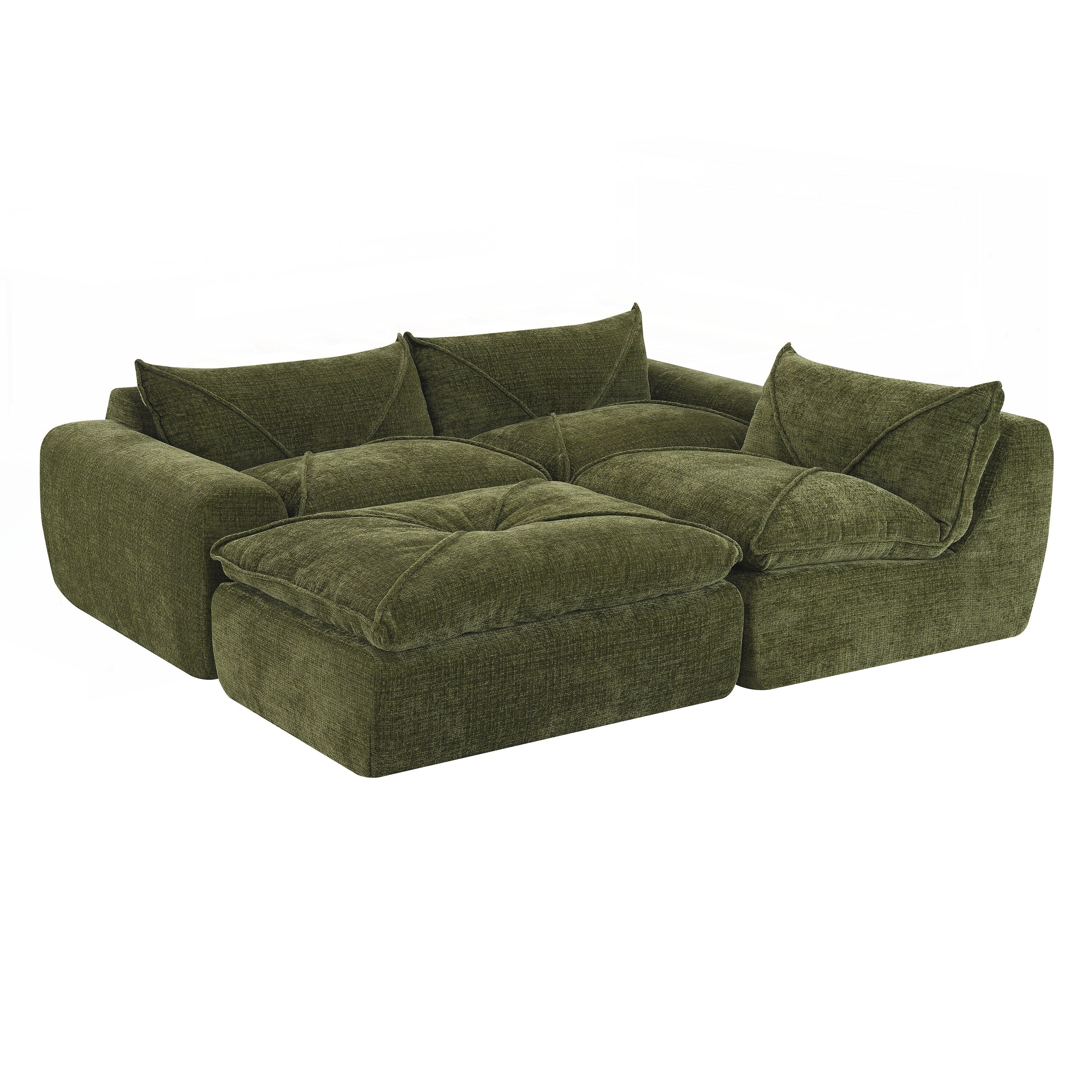 116 Inch Fully Compressed Sofa with High Density Foam