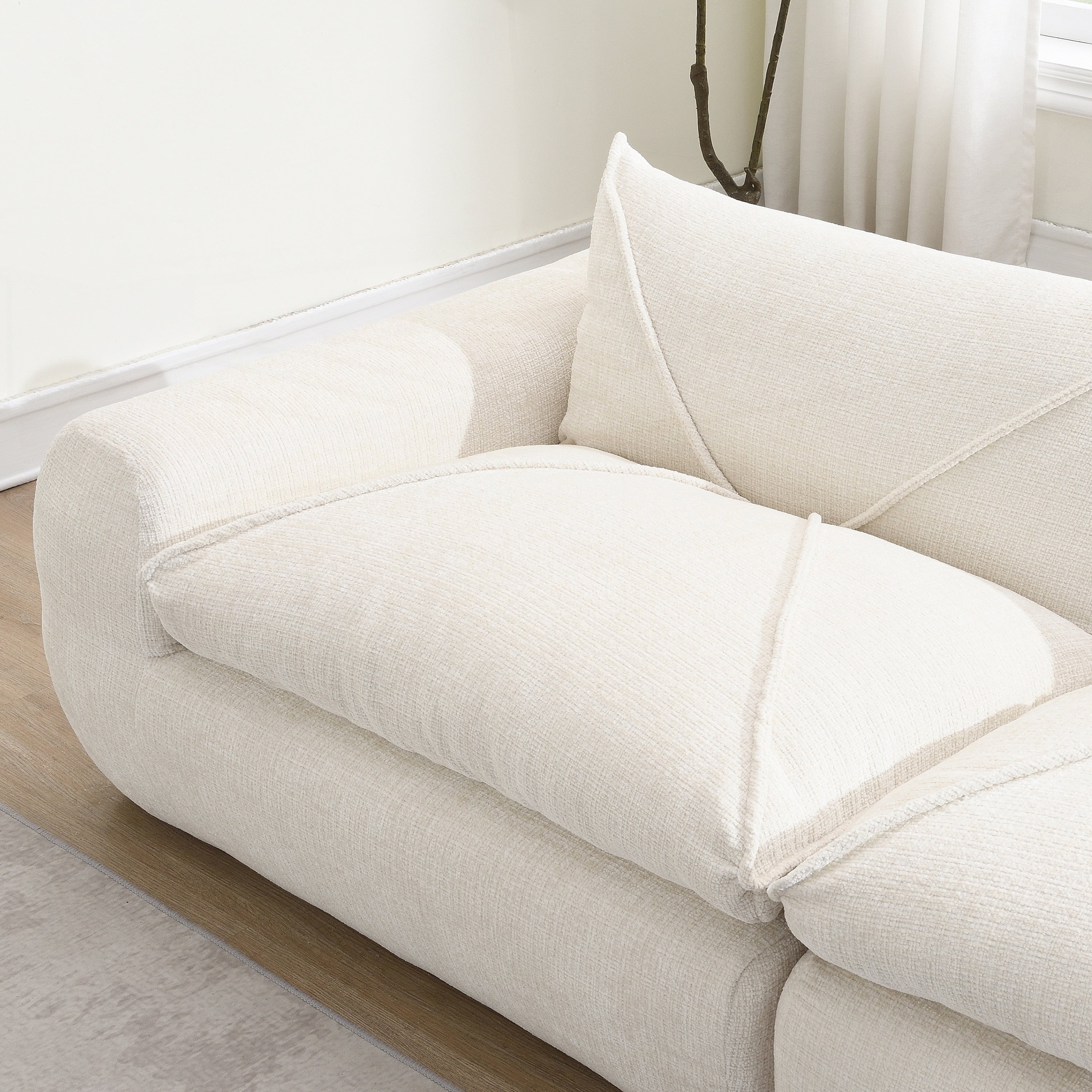 116 Inch Fully Compressed Sofa with High Density Foam