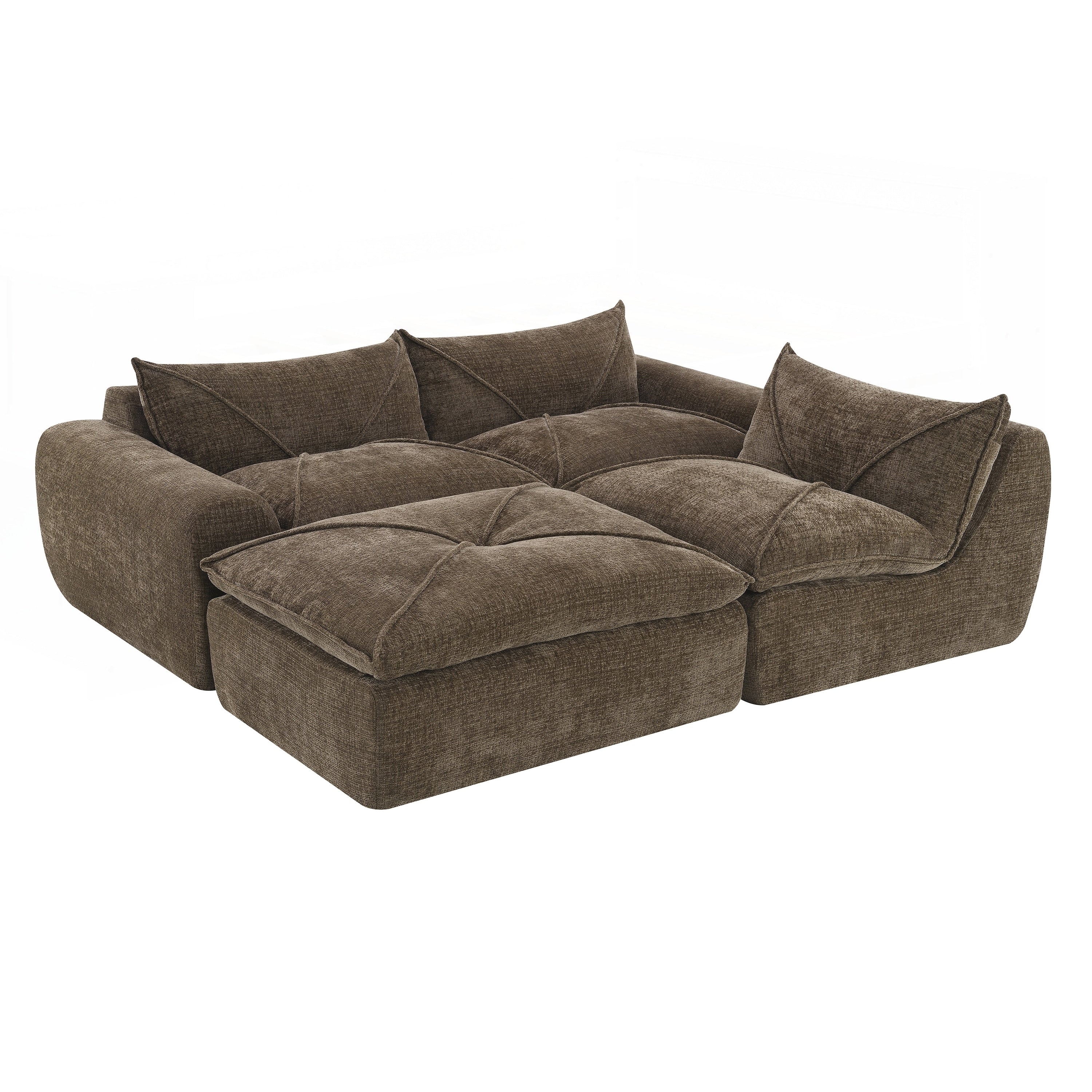 116 Inch Fully Compressed Sofa with High Density Foam