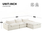 116 Inch Fully Compressed Sofa with High Density Foam