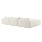 116'' Fully Compressed Sofa with High Density Foam, No Assembly Required, Legless Design without Frame
