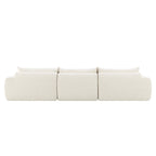 116'' Fully Compressed Sofa with High Density Foam, No Assembly Required, Legless Design without Frame