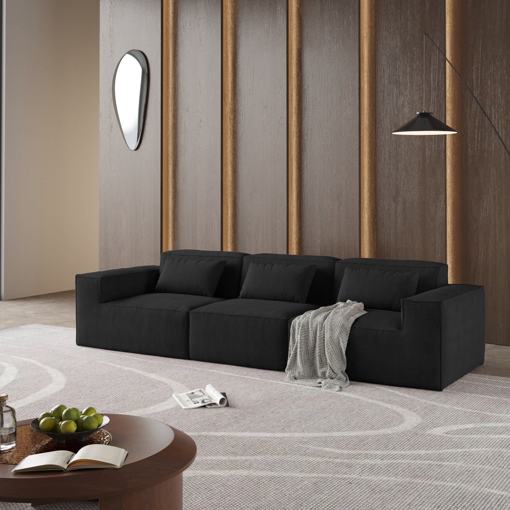 118 Modular Sectional Sofa, Huge Plus 3 Seater Cloud Couch, Modern Comfy Corduroy Couches