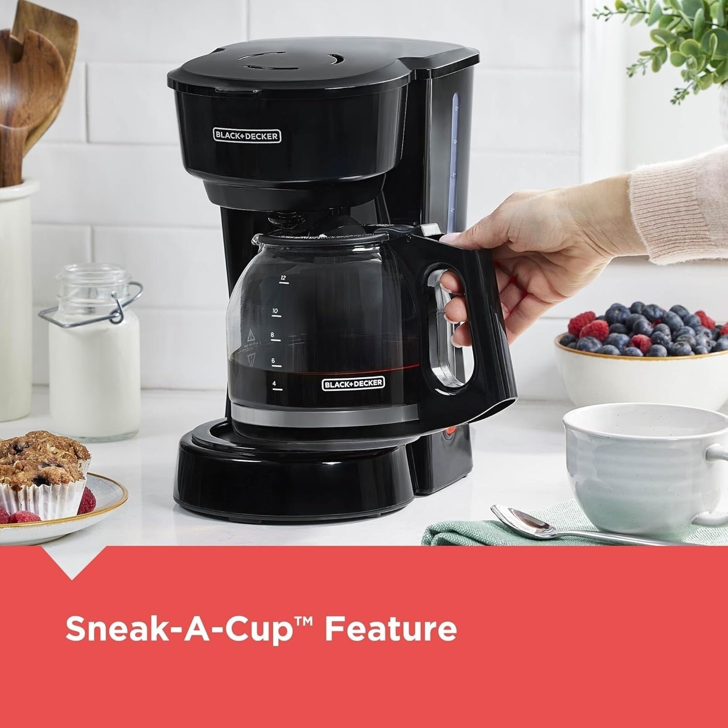 12-Cup Coffee Maker, Vortex Technology, Non-Drip Carafe