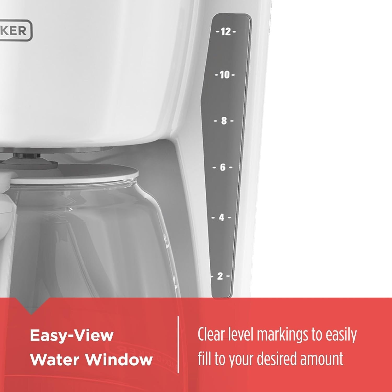 12-Cup Digital Coffee Maker, Programmable, Washable Filter, Sneak-A-Cup, Auto Brew, Keep Hot Plate, White