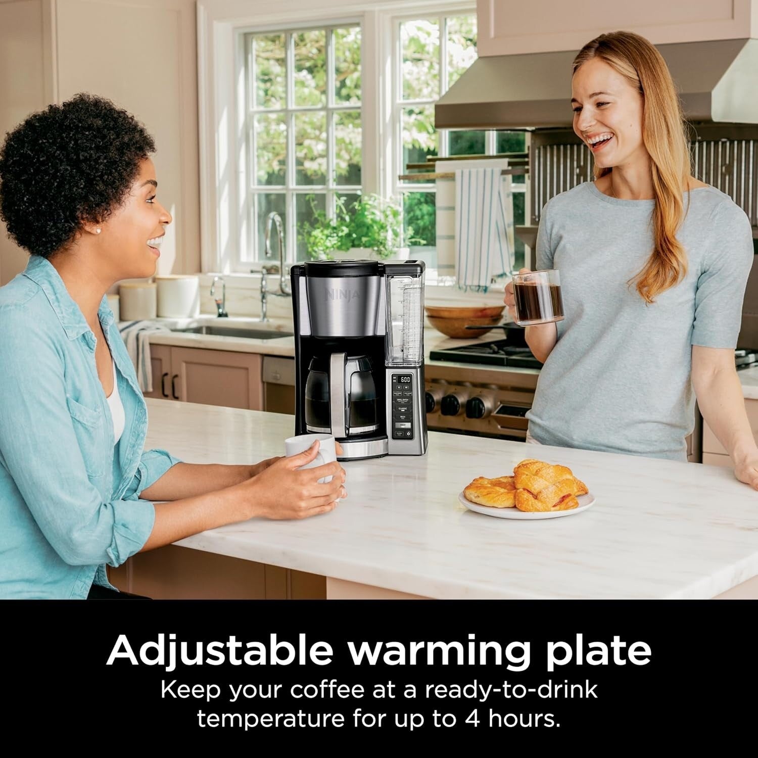 12-Cup Programmable Coffee Brewer, 2 Brew Styles, Adjustable Warm Plate, 60oz Reservoir, Delay Brew, Black Stainless