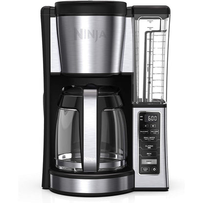 12-Cup Programmable Coffee Brewer, 2 Brew Styles, Adjustable Warm Plate, 60oz Reservoir, Delay Brew, Black Stainless