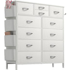 12 Drawer Dresser Fabric Tall Dressers for Bedroom Chest of Drawers