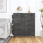 12 Drawer Dresser Fabric Tall Dressers for Bedroom Chest of Drawers