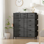 12 Drawer Dresser Fabric Tall Dressers for Bedroom Chest of Drawers