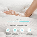 12 Hybrid Mattress - Bamboo Charcoal Foam, 5-Zone Pocket Coils, CertiPUR-US® Certified, Medium Firm Support