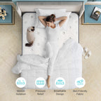 12 Hybrid Mattress - Bamboo Charcoal Foam, 5-Zone Pocket Coils, CertiPUR-US® Certified, Medium Firm Support