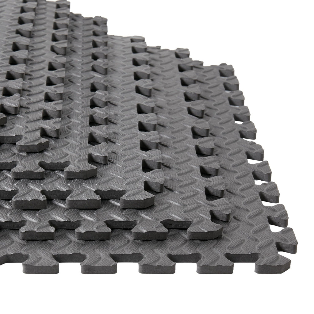 12 Tiles Gym Foam Puzzle Floor Tiles 24x24 Interlocking Floor Mats 48sq.ft