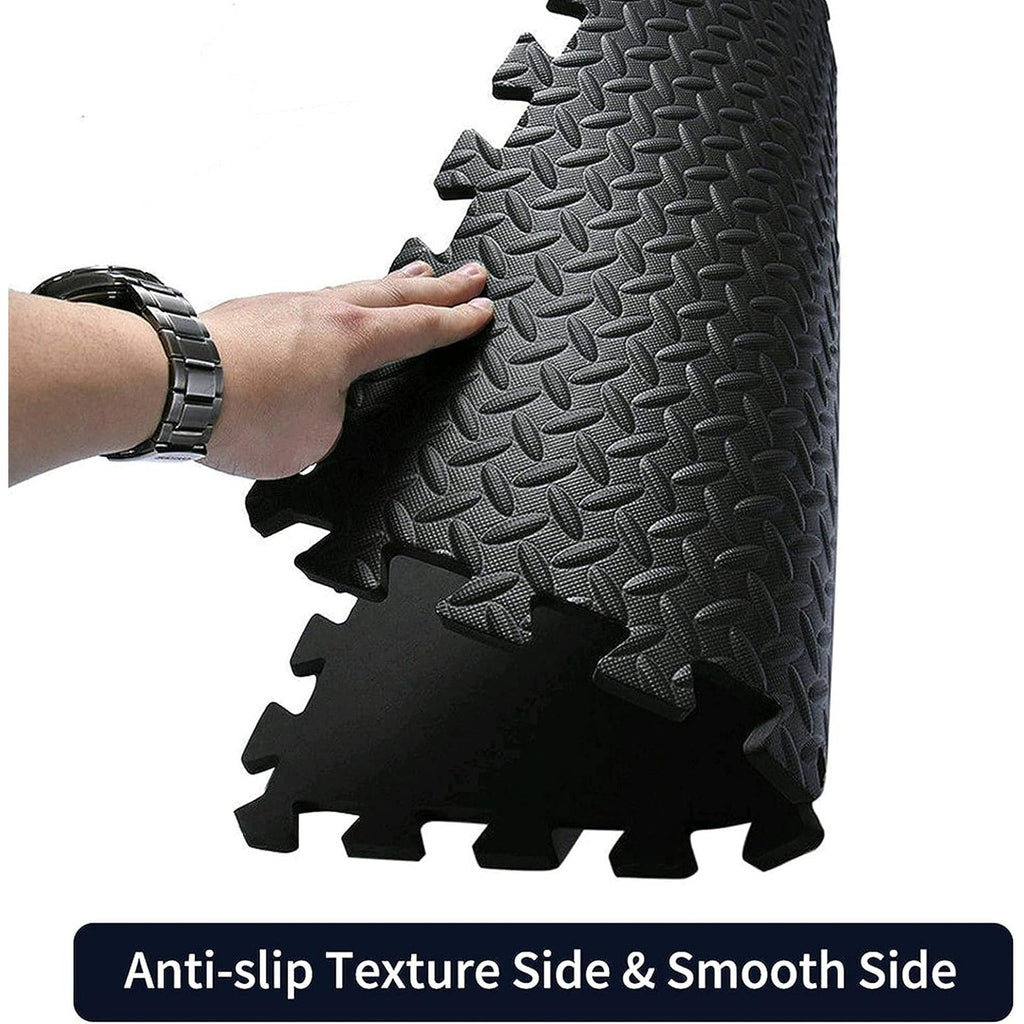 12 Tiles Gym Foam Puzzle Floor Tiles 24x24 Interlocking Floor Mats 48sq.ft