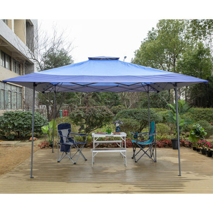 13' x 13' Outdoor Canopy Patio Gazebo Reinforced garden Pop-up Canopy Tentwith Elegant Corner Curtain - 13x13ft