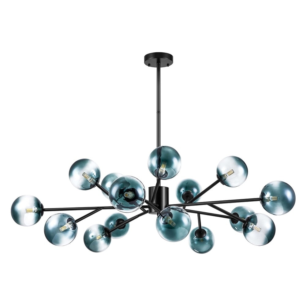 Modern Large Bubble Sputnik Chandelier in Black or Gold for Dining Room