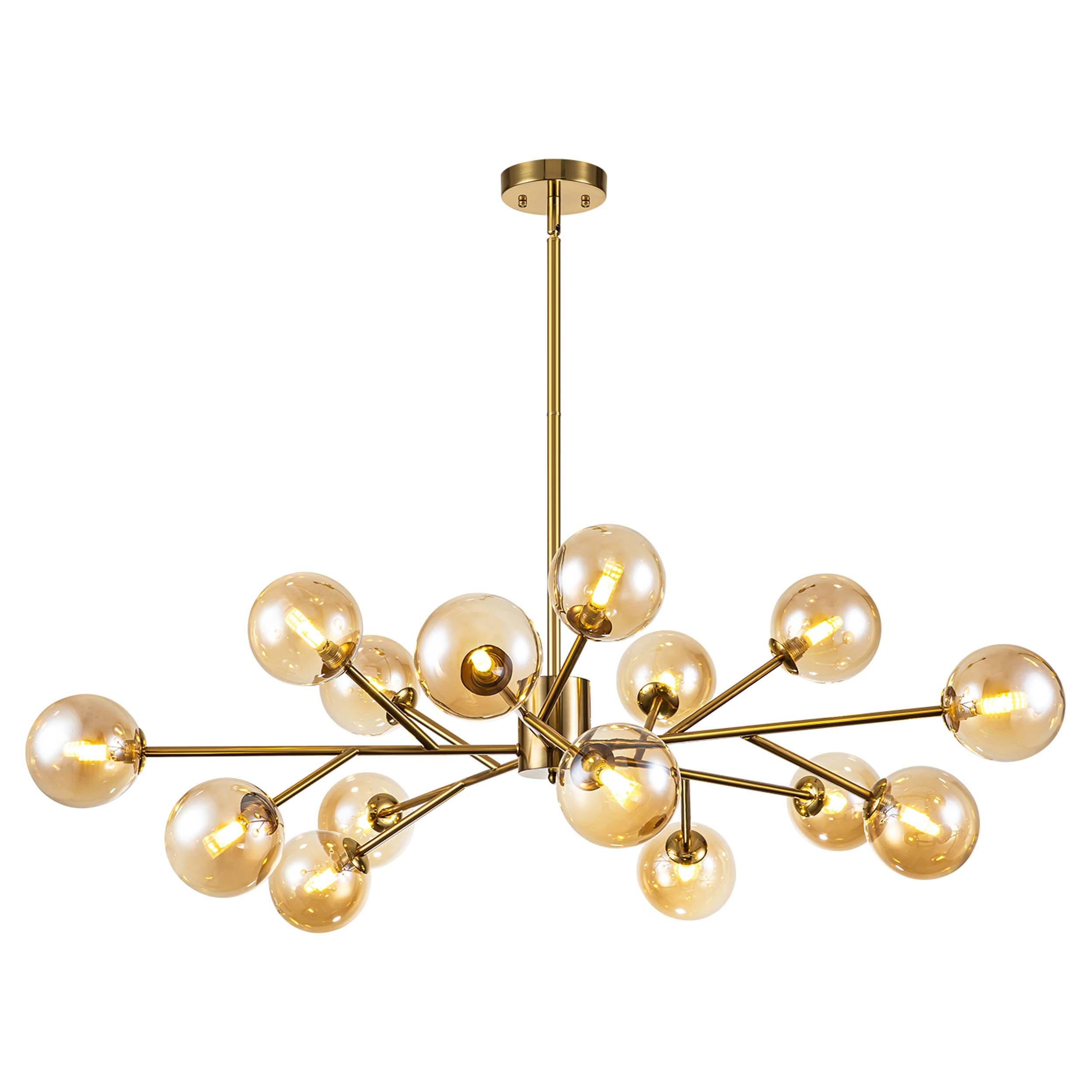 Modern Large Bubble Sputnik Chandelier in Black or Gold for Dining Room