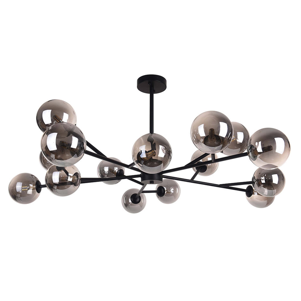 Modern Large Bubble Sputnik Chandelier in Black or Gold for Dining Room