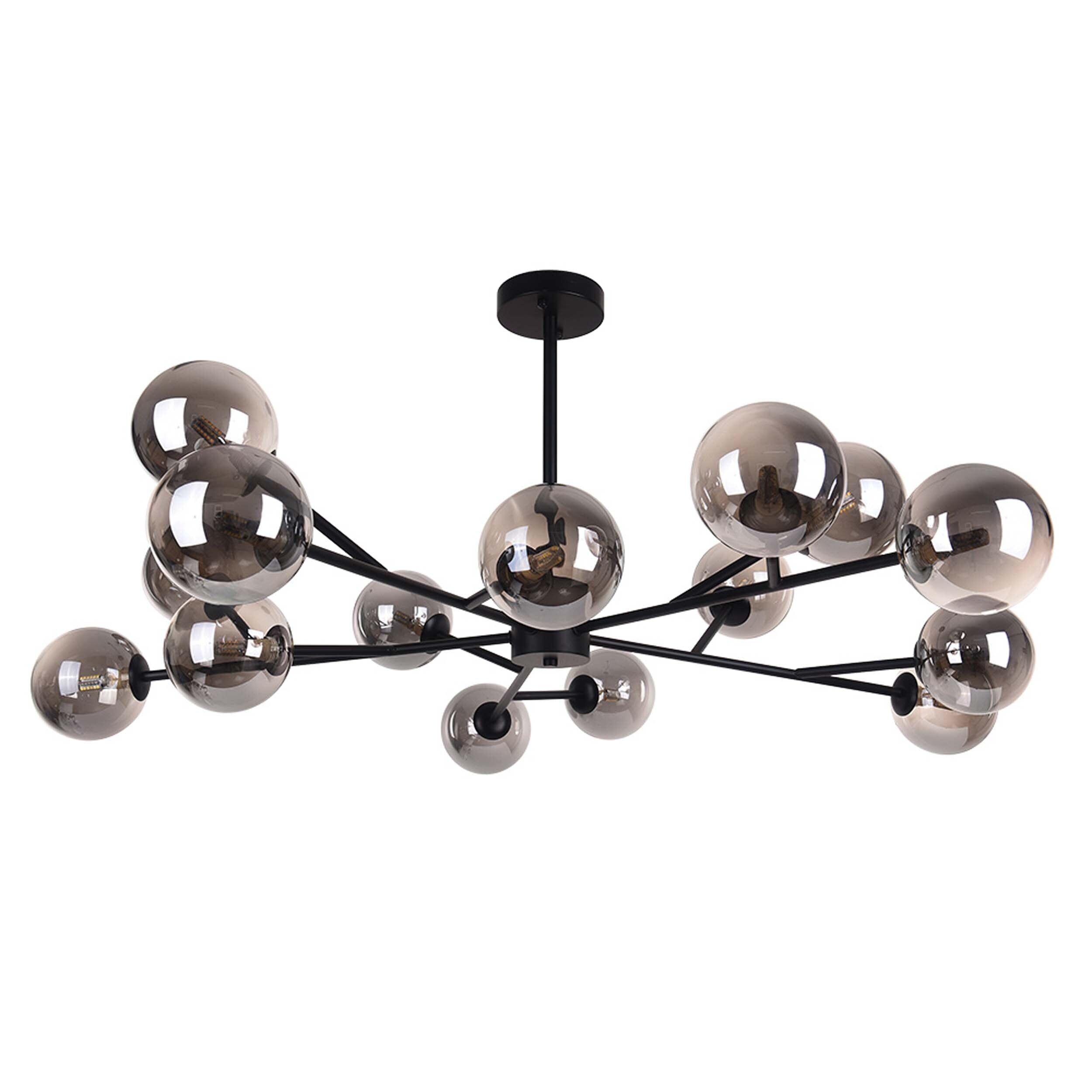 Modern Large Bubble Sputnik Chandelier in Black or Gold for Dining Room