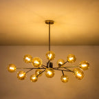 Modern Large Bubble Sputnik Chandelier in Black or Gold for Dining Room