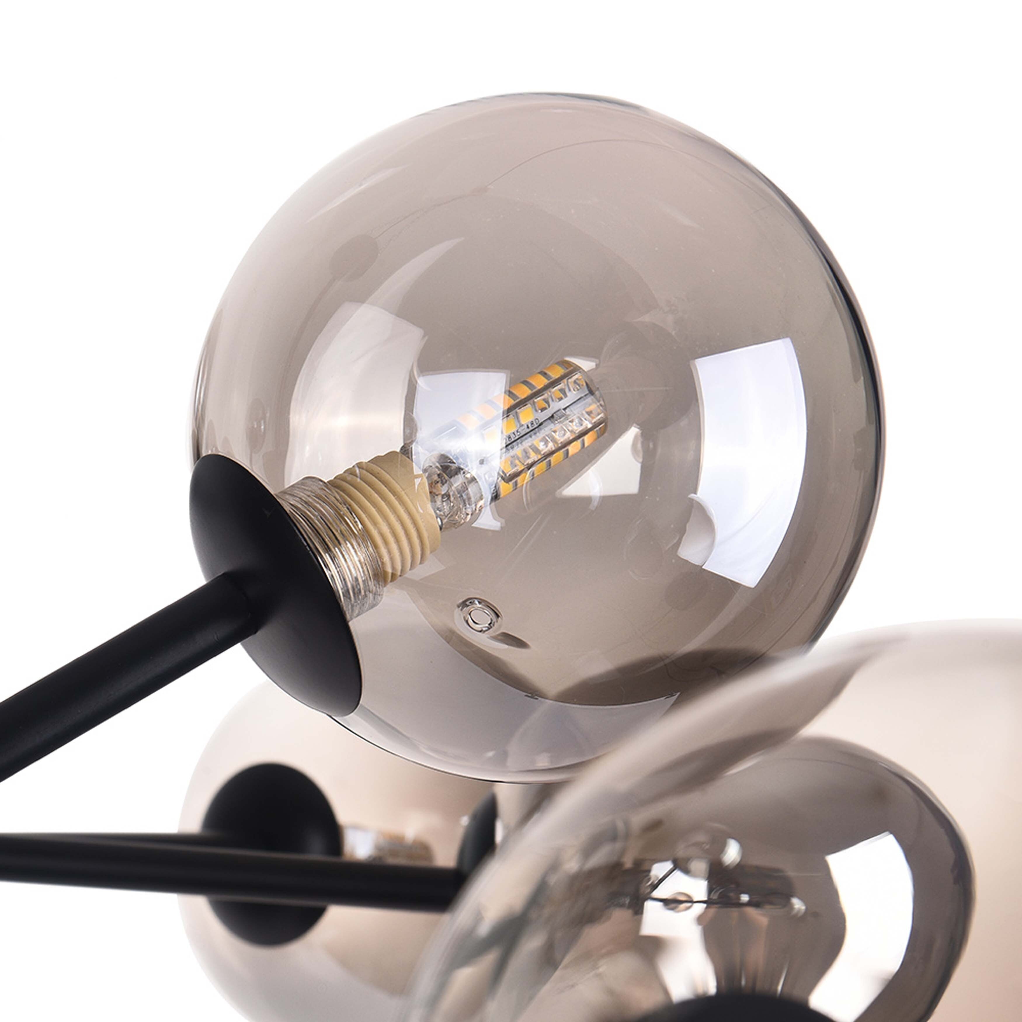 Modern Large Bubble Sputnik Chandelier in Black or Gold for Dining Room