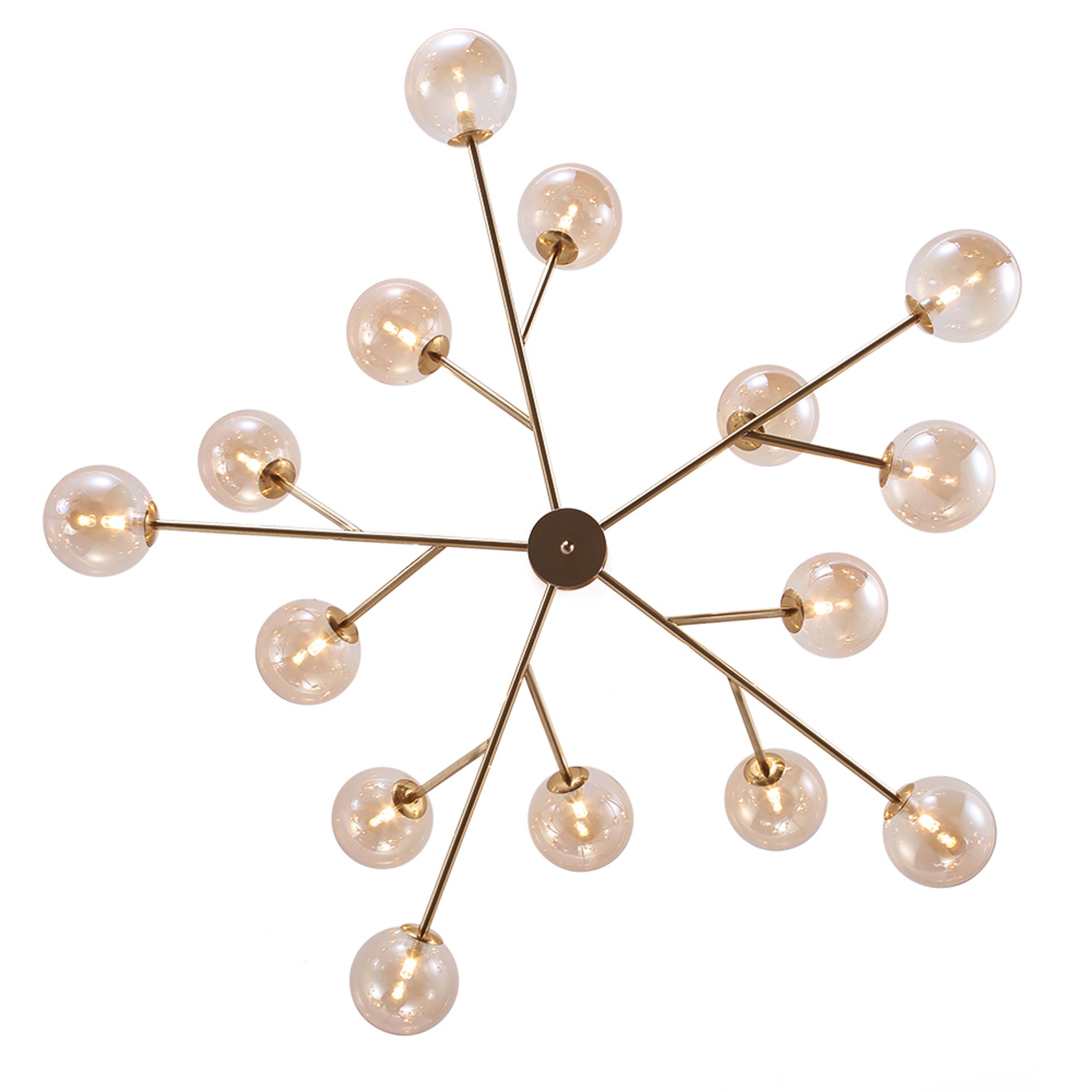 Modern Large Bubble Sputnik Chandelier in Black or Gold for Dining Room