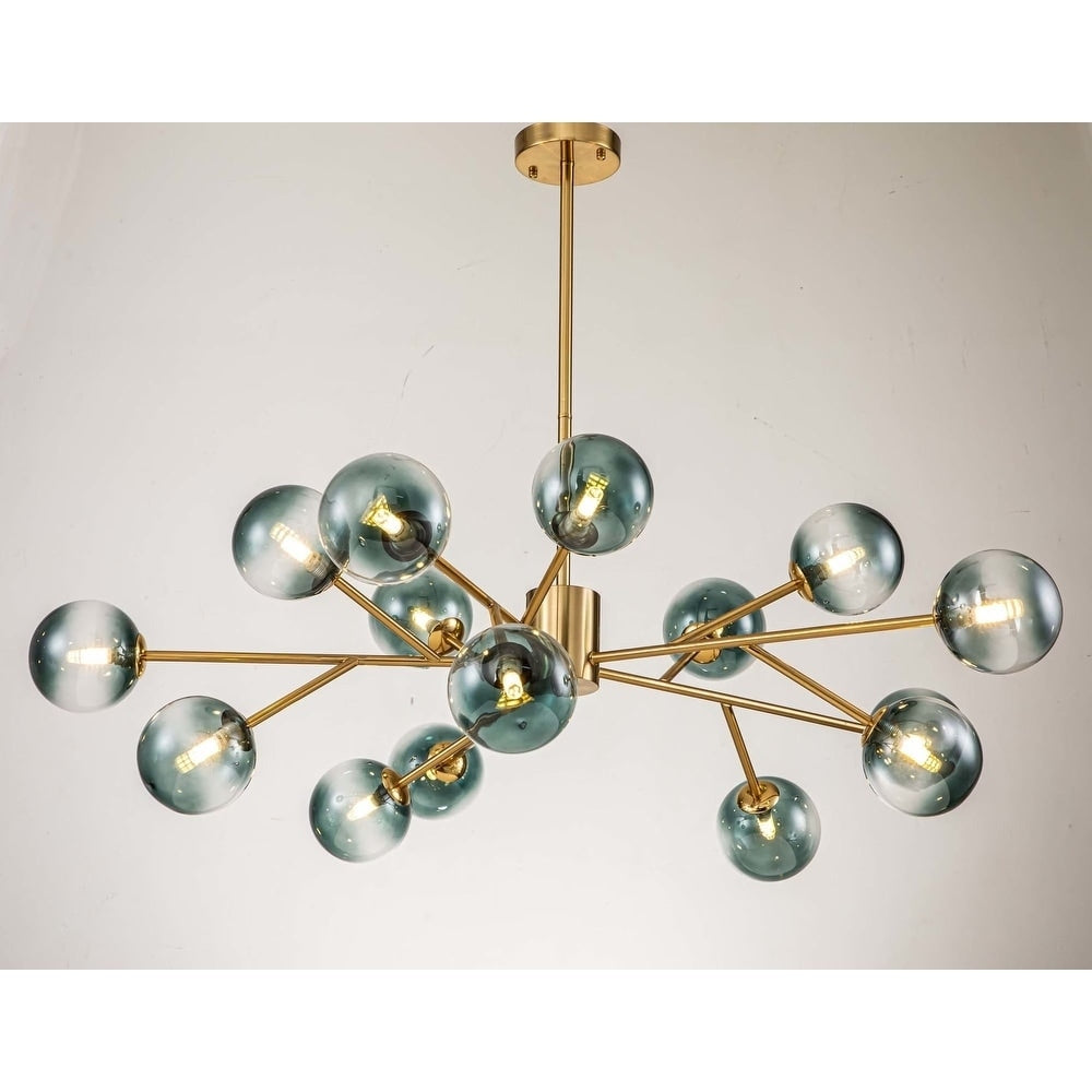 Modern Large Bubble Sputnik Chandelier in Black or Gold for Dining Room