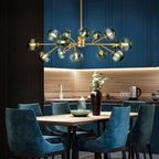 Modern Large Bubble Sputnik Chandelier in Black or Gold for Dining Room