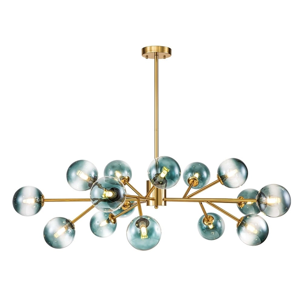 Modern Large Bubble Sputnik Chandelier in Black or Gold for Dining Room
