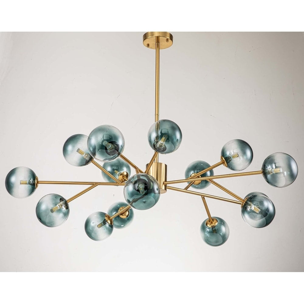 Modern Large Bubble Sputnik Chandelier in Black or Gold for Dining Room