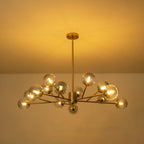 Modern Large Bubble Sputnik Chandelier in Black or Gold for Dining Room