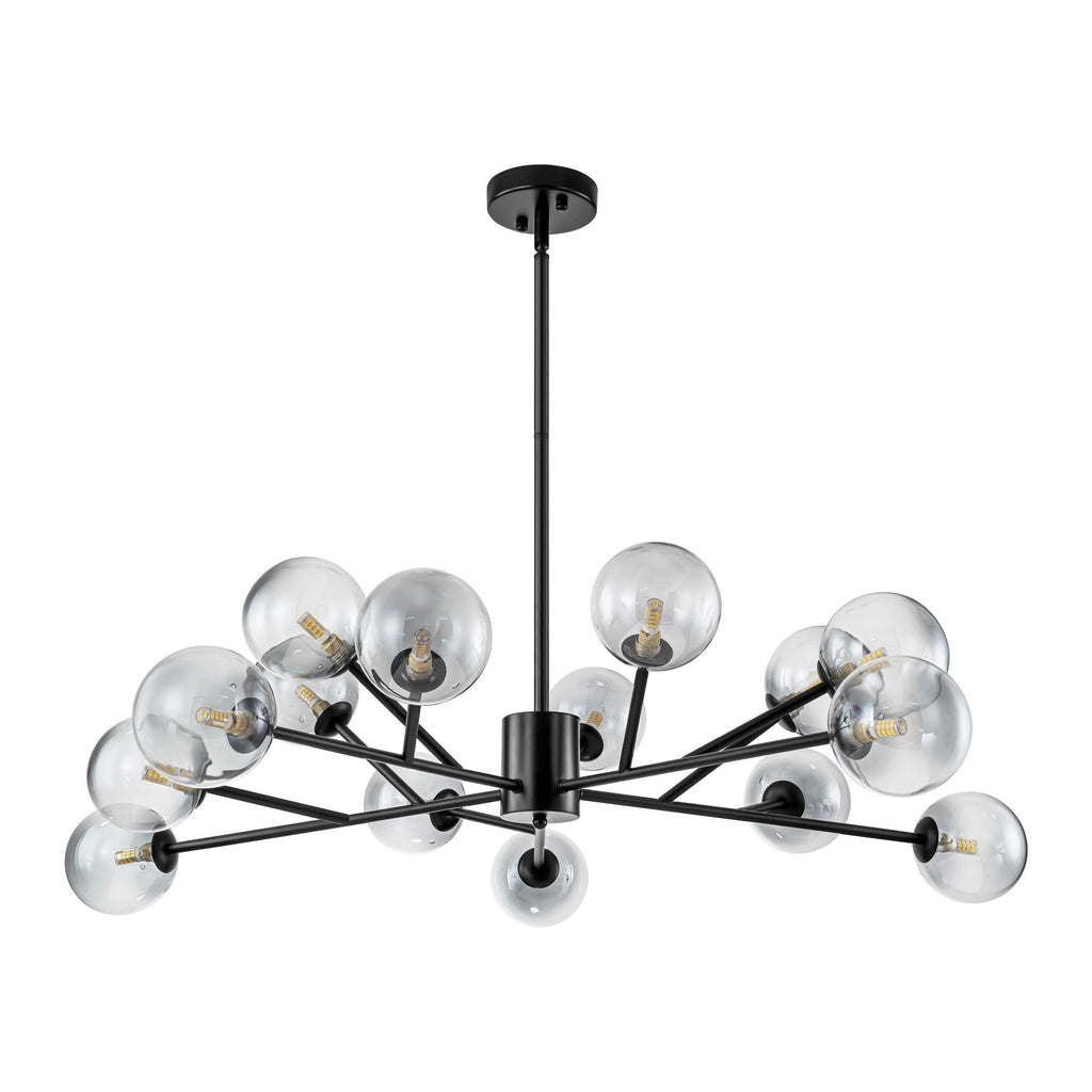 Modern Large Bubble Sputnik Chandelier in Black or Gold for Dining Room
