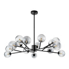 Modern Large Bubble Sputnik Chandelier in Black or Gold for Dining Room