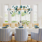 Modern Large Bubble Sputnik Chandelier in Black or Gold for Dining Room