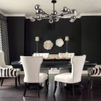 Modern Large Bubble Sputnik Chandelier in Black or Gold for Dining Room