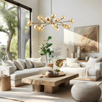 Modern Large Bubble Sputnik Chandelier in Black or Gold for Dining Room