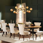 Modern Large Bubble Sputnik Chandelier in Black or Gold for Dining Room