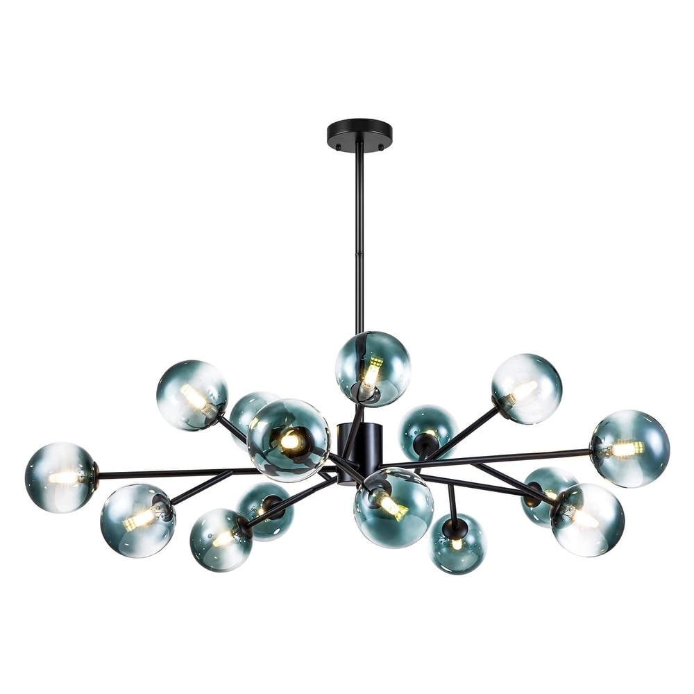 Modern Large Bubble Sputnik Chandelier in Black or Gold for Dining Room