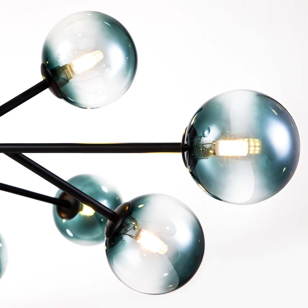 Modern Large Bubble Sputnik Chandelier in Black or Gold for Dining Room