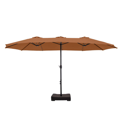 MAISON ARTS 15ft Double-Sided Patio Extra Large Twin Umbrella with Base Included