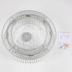 24.8 in. 8-Light Farmhouse Chandelier, Crystal Chandelier, Drum Chandelier for Dining Room Living Room Bedroom Kitchen