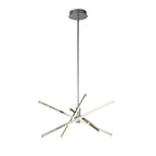 Black/ Gold Modern Aluminum LED Chandelier Linear Sputnik Ceiling Pendant Light for Living/ Dining Room/ Kitchen