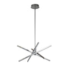 Black/ Gold Modern Aluminum LED Chandelier Linear Sputnik Ceiling Pendant Light for Living/ Dining Room/ Kitchen