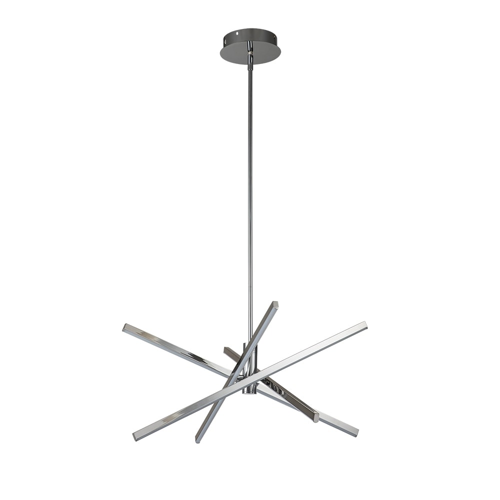 Black/ Gold Modern Aluminum LED Chandelier Linear Sputnik Ceiling Pendant Light for Living/ Dining Room/ Kitchen