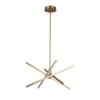 Black/ Gold Modern Aluminum LED Chandelier Linear Sputnik Ceiling Pendant Light for Living/ Dining Room/ Kitchen